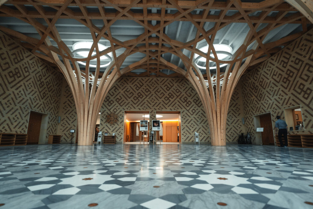 Cambridge Mosque in London during a Sudanese wedding Nikah ceremony, captured by a Kew Gardens wedding photographer