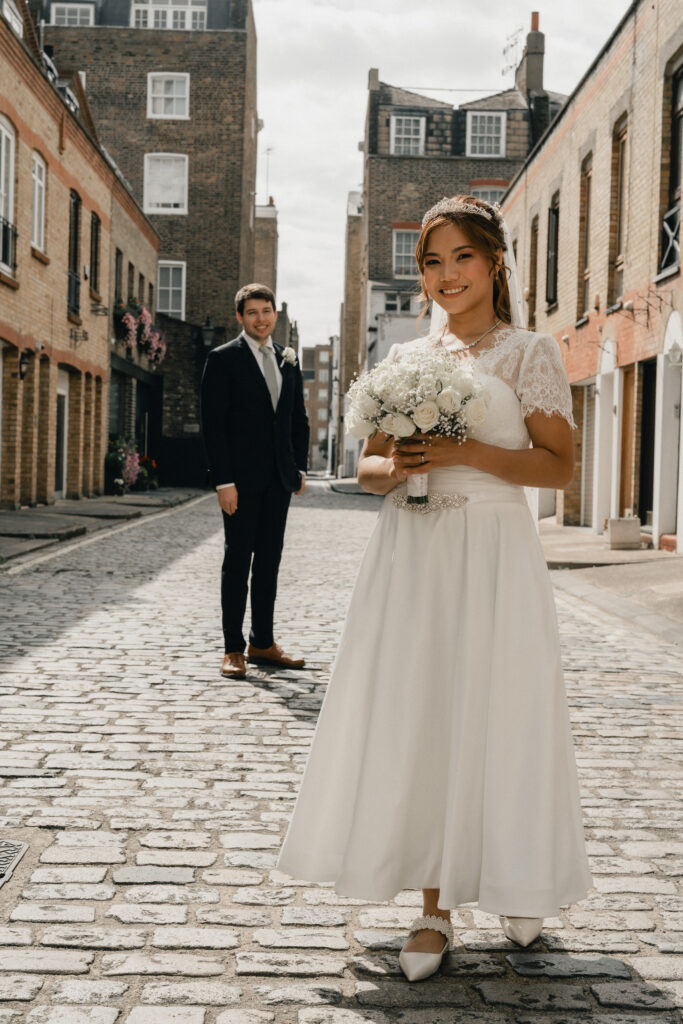 London wedding portrait photography near Marylebone Town Hall