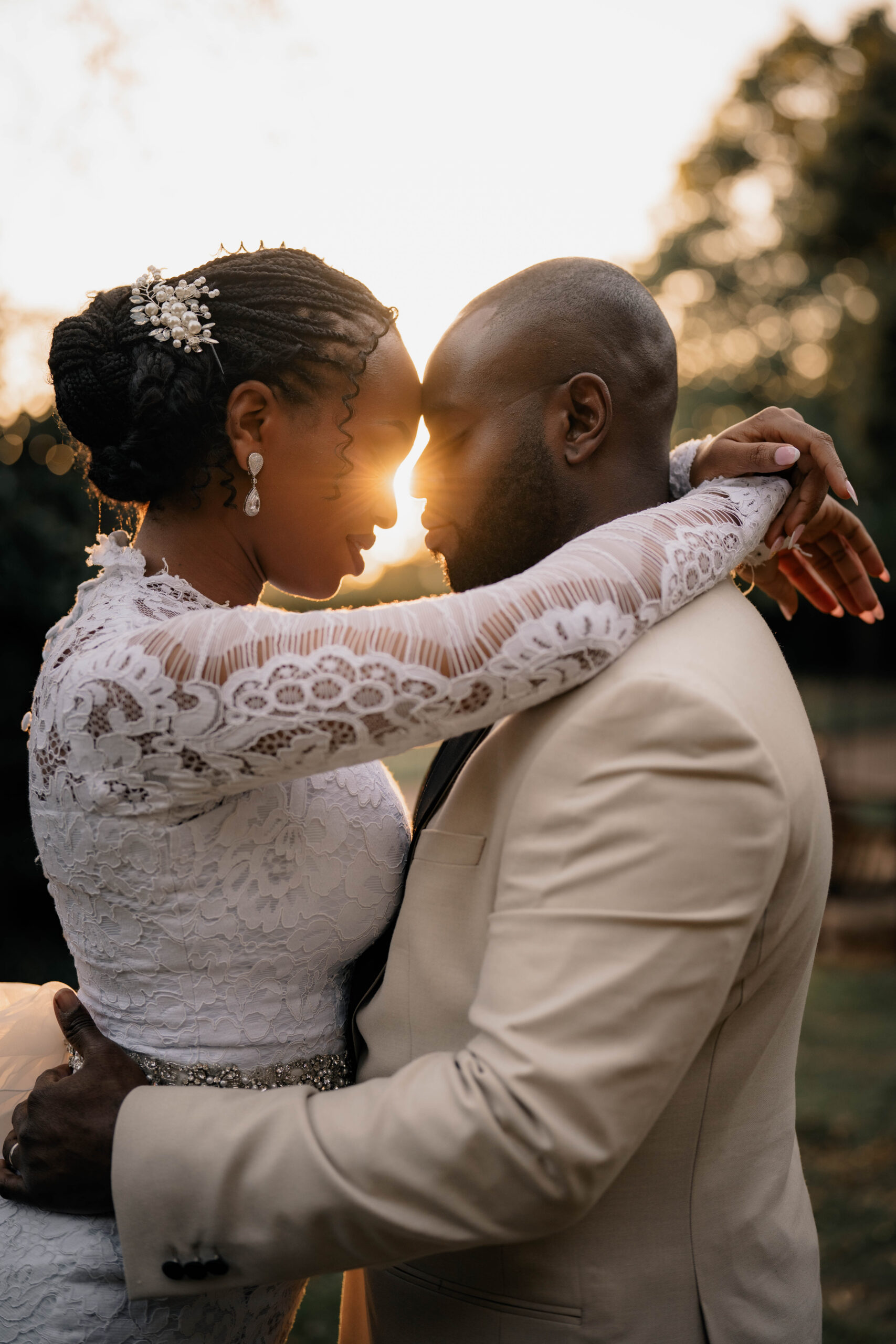 Luxury wedding photographer London golden hour