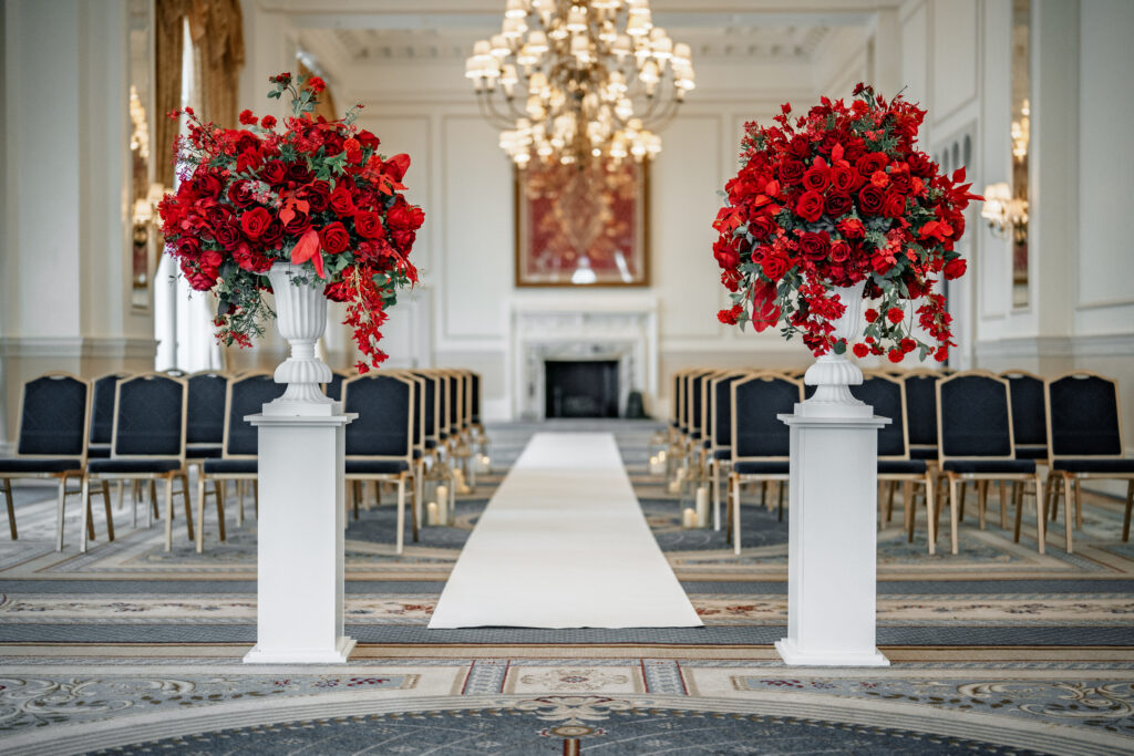 ceremony set up at the landmark hotel london