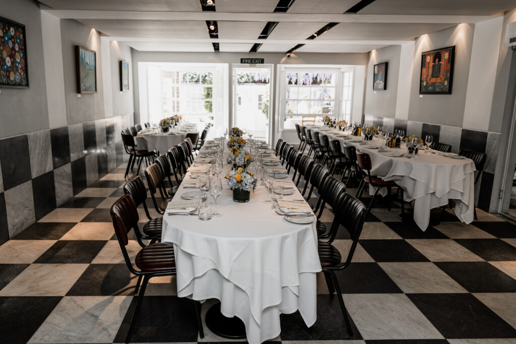 Villa Bianca Hampstead wedding reception