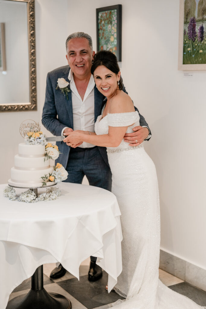 Italian wedding reception at Villa Bianca London