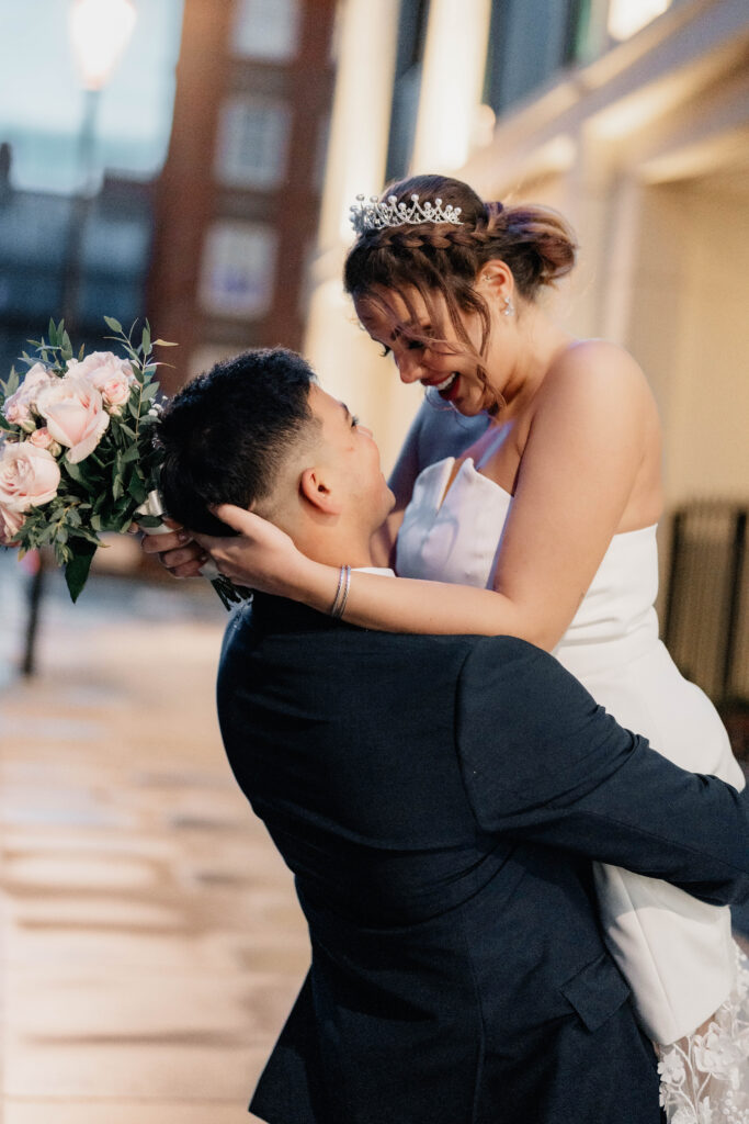How to Look Natural in Wedding Photos by focusing on your partner