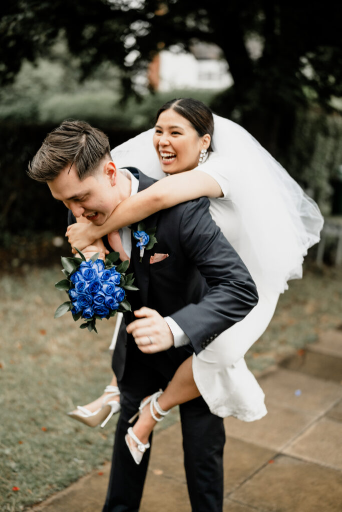 Couple portraits included in a wedding photography timeline
