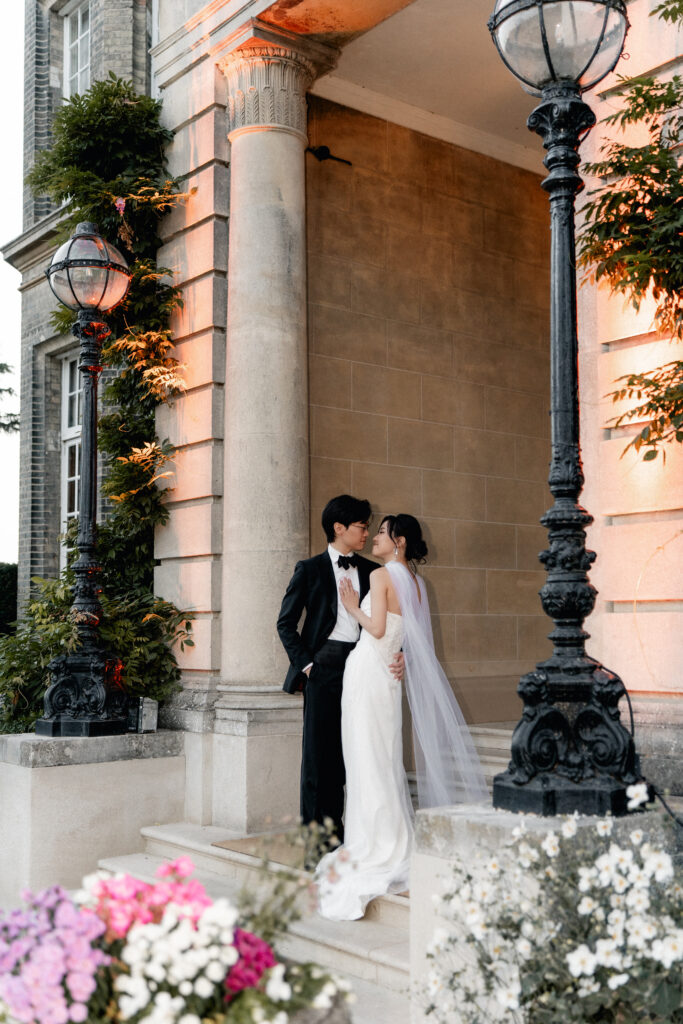 Eugene and Cheryl celebrating their Hedsor House wedding