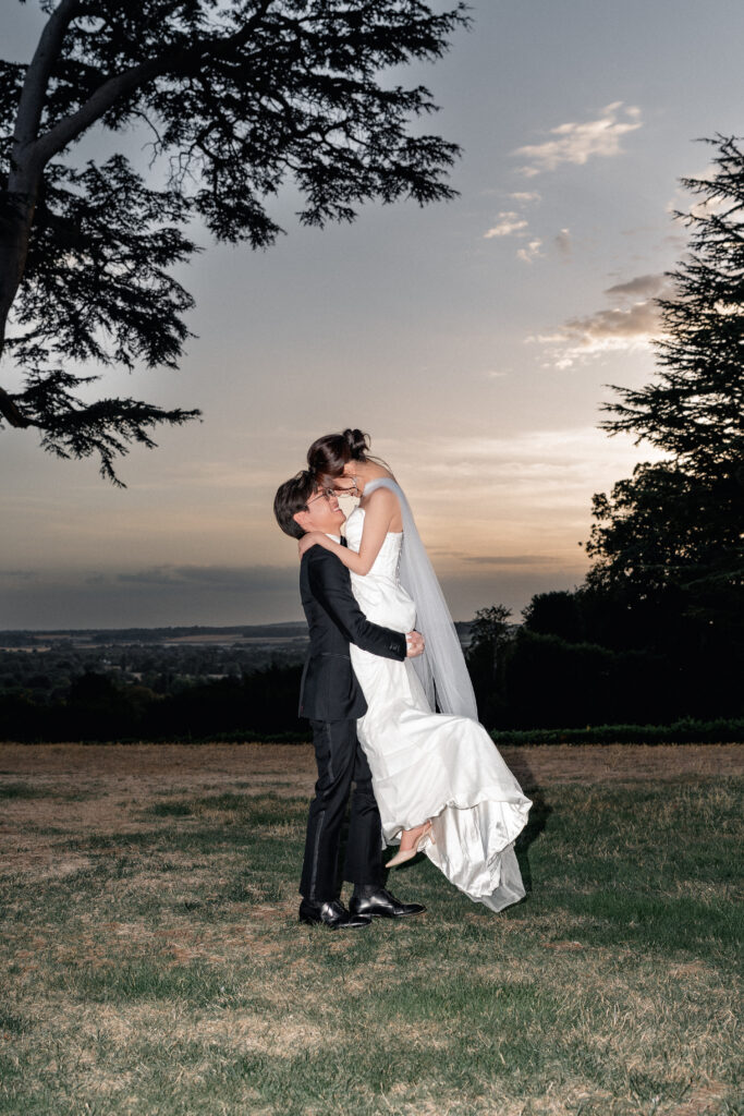Hedsor House wedding couple portrait